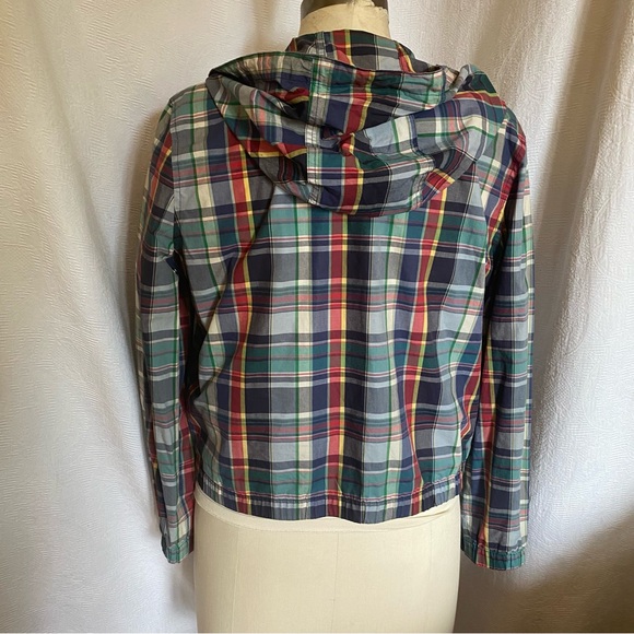 Ralph M madras plaid cotton hooded jacket. - Picture 8 of 11